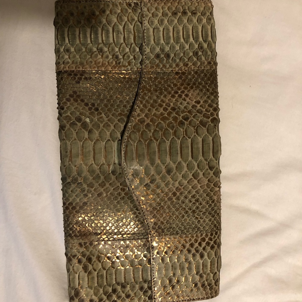 Haute Hippie Snakeskin Clutch